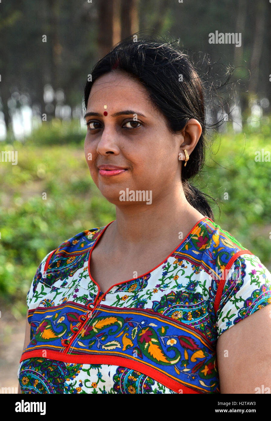 Belle femme indienne portrait. Banque D'Images