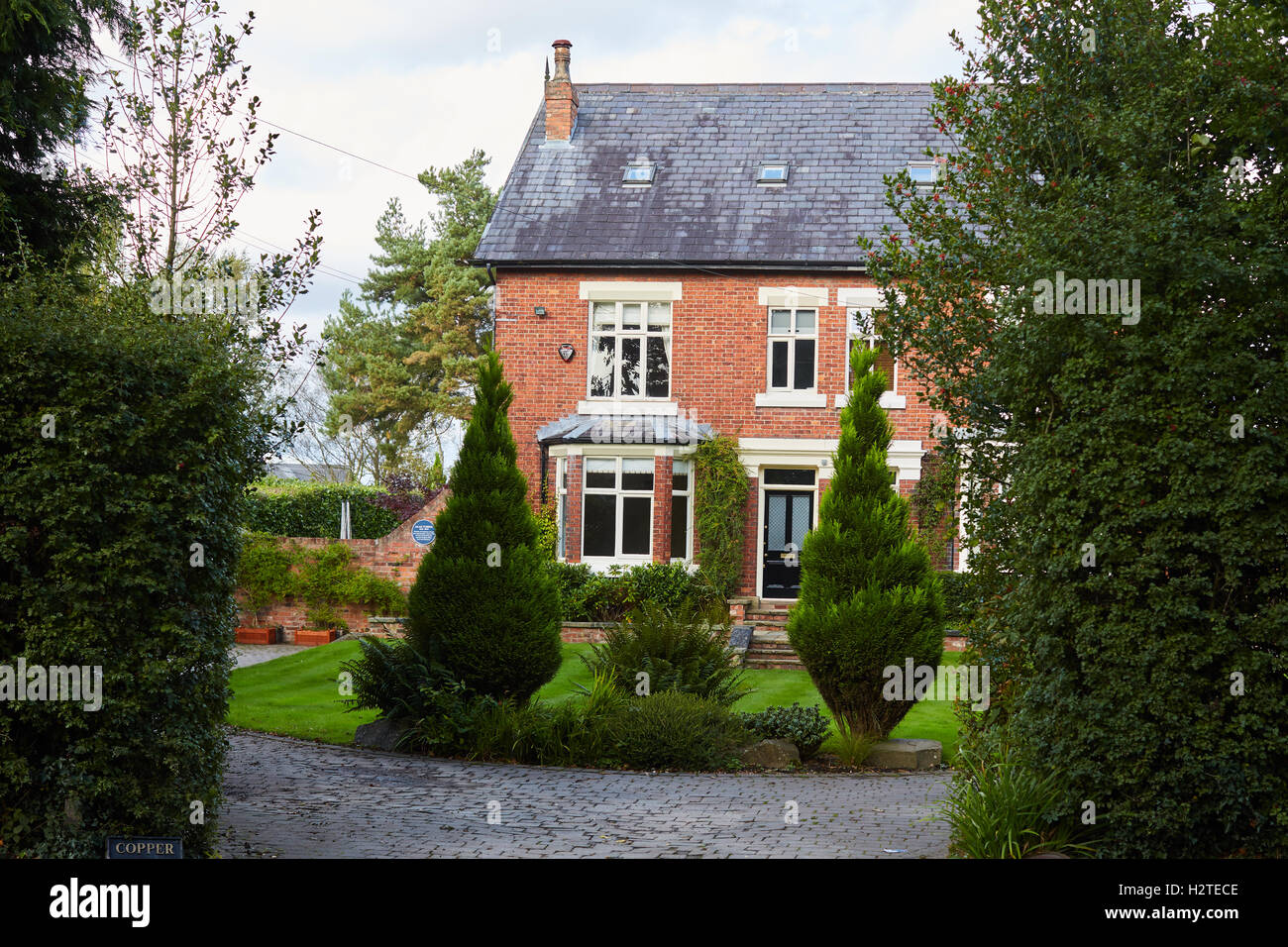 Alan Turing OBE house anglais pionnier Wilmslow informaticien, mathématicien, logicien, cryptanalyste et bi théorique Banque D'Images