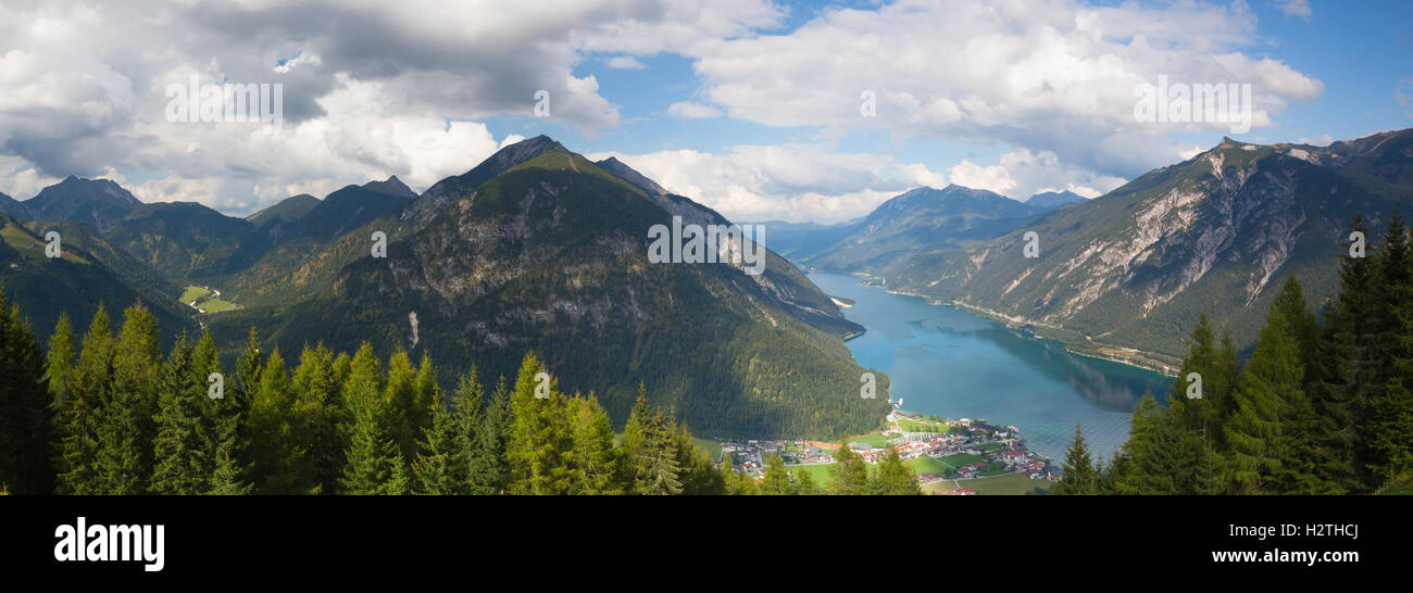 Lac Achensee au Tyrol, Autriche, Europe centrale - Panorama Banque D'Images