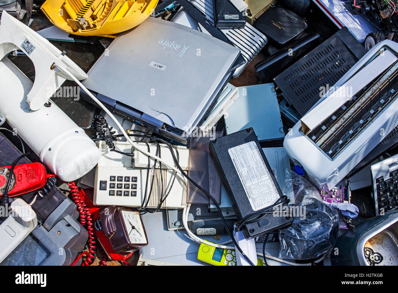 Le stockage des appareils à recycler,centre de recyclage Banque D'Images
