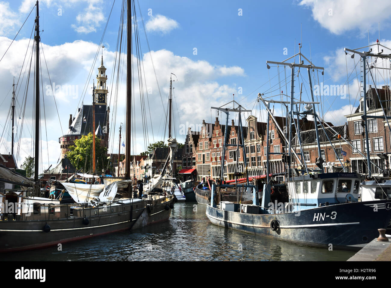 Old Harbour Port Hoorn ( Corne ) Main Tower 1532 Pays-Bas Banque D'Images Old Harbour Port Hoorn ( Corne ) Main Tower 1532 Pays-Bas Banque D'Images