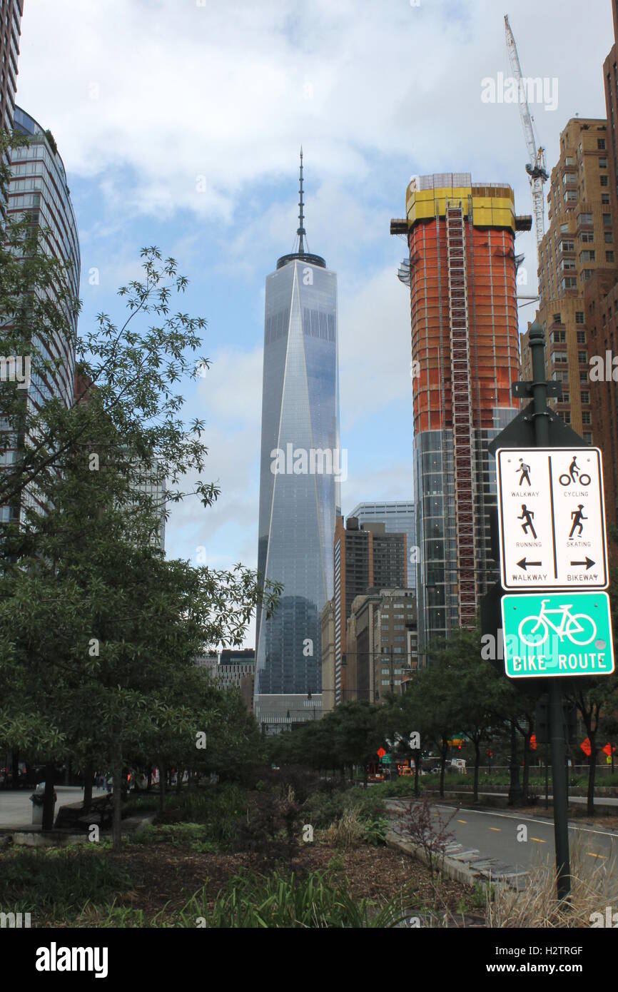 Le nouveau World Trade Center à Manhattan, New York City Banque D'Images