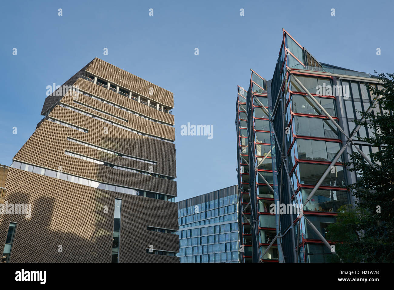 L'interrupteur de la chambre, la Tate Modern. Neo bankside apartments. Banque D'Images