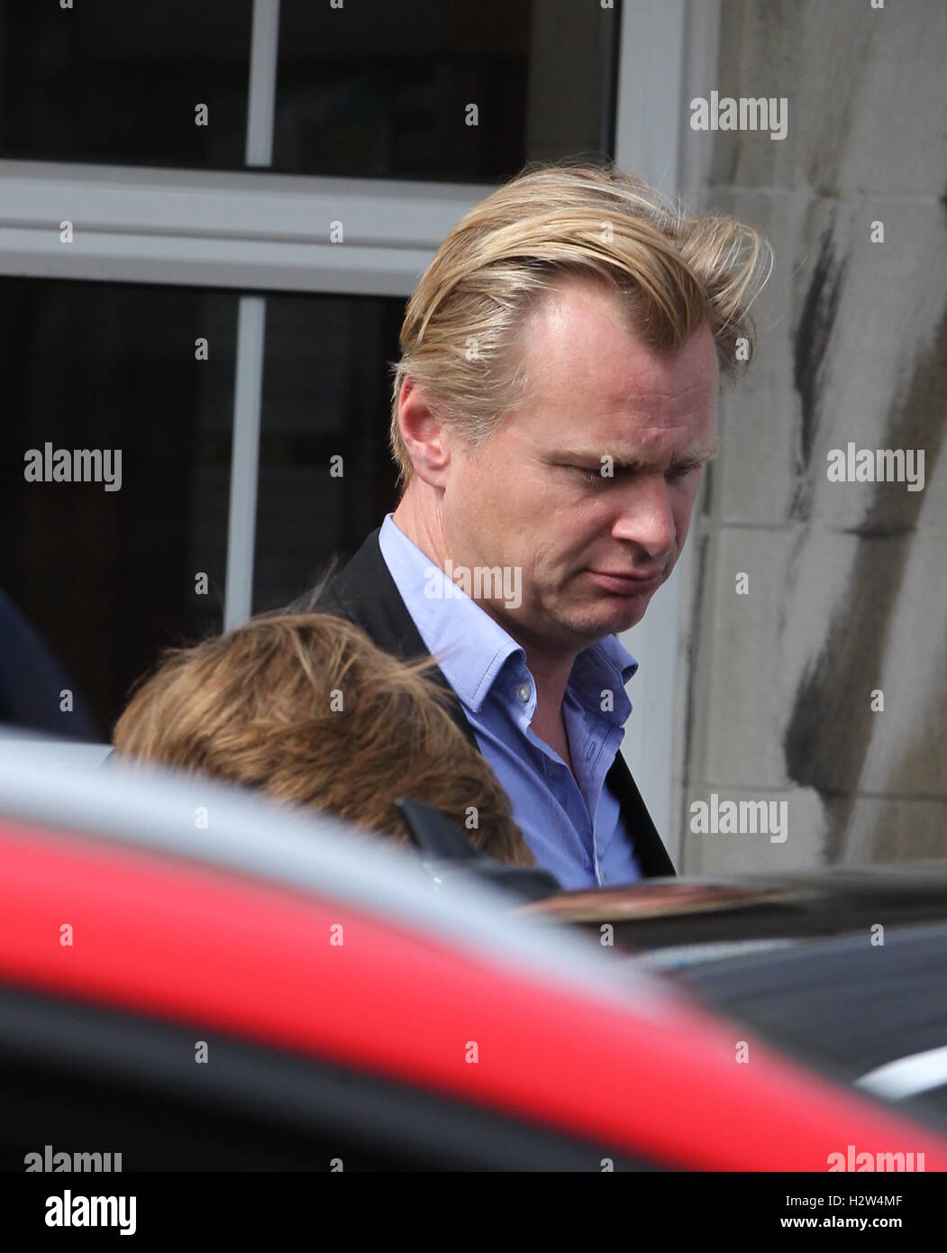 Christopher Nolan, laissant l'ensemble de "unkirk' avec : Christopher Nolan Quand : 25 Oct 2016 Banque D'Images