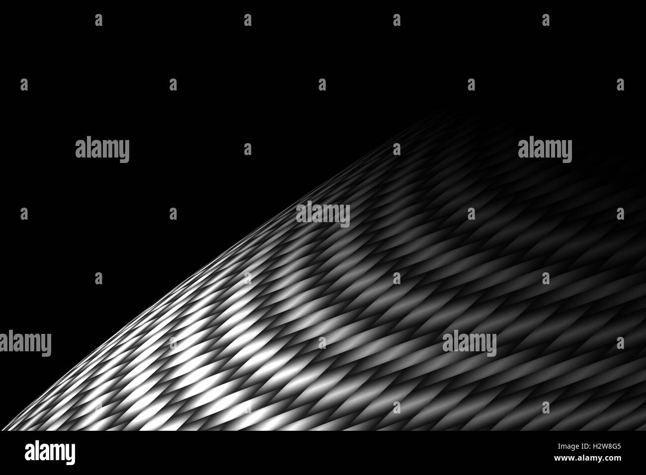 Monochome en fibre de carbone de la courbe sur l'ombre noire. contexte et la texture. Banque D'Images