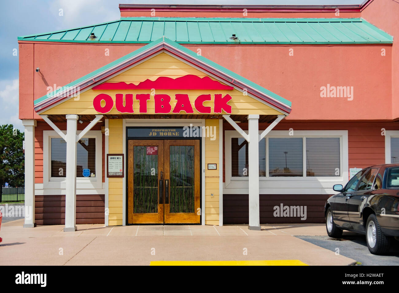 Outback Steakhouse de l'extérieur. 2219 NW 74th, Oklahoma City, Oklahoma, USA. Banque D'Images