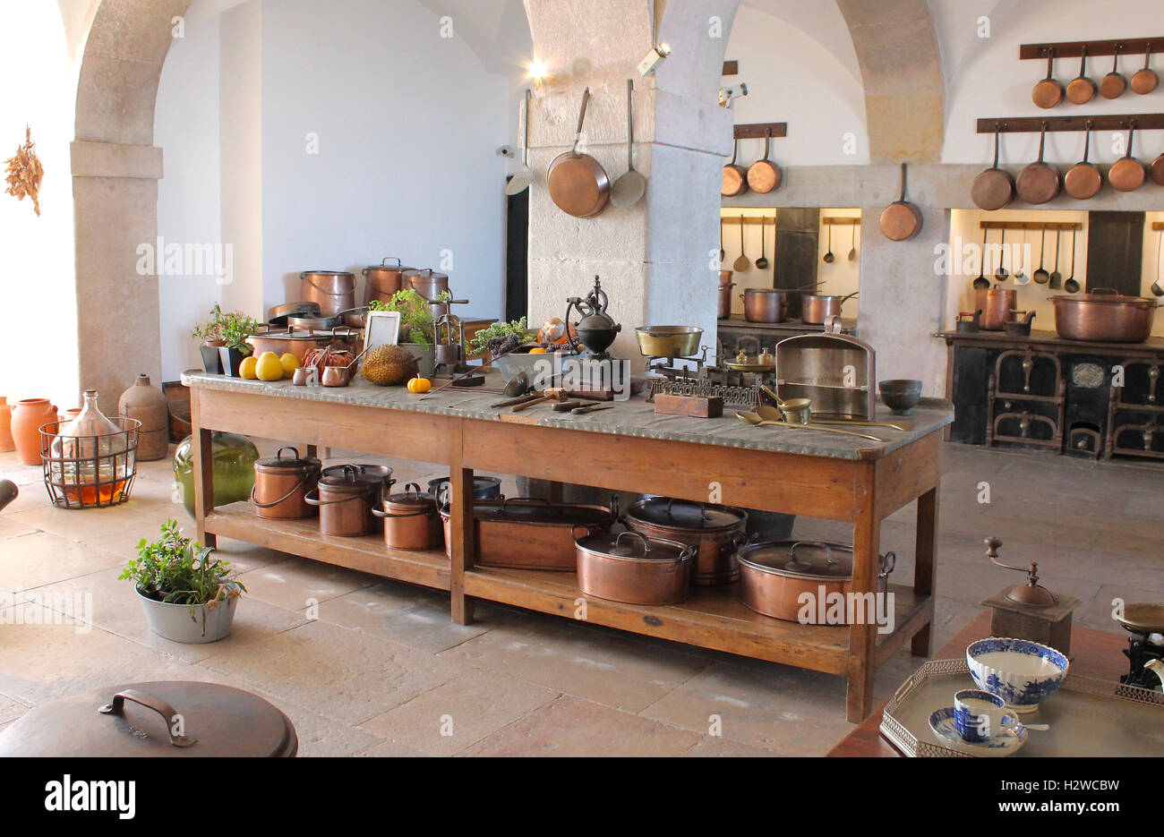Belle et ancienne cuisine, Sintra, Portugal Banque D'Images