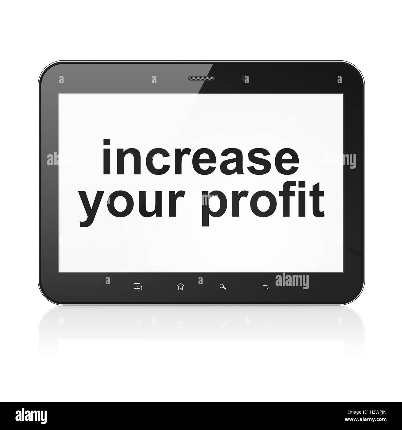 Finances concept : augmenter votre bénéfice sur tablet PC ordinateur Banque D'Images