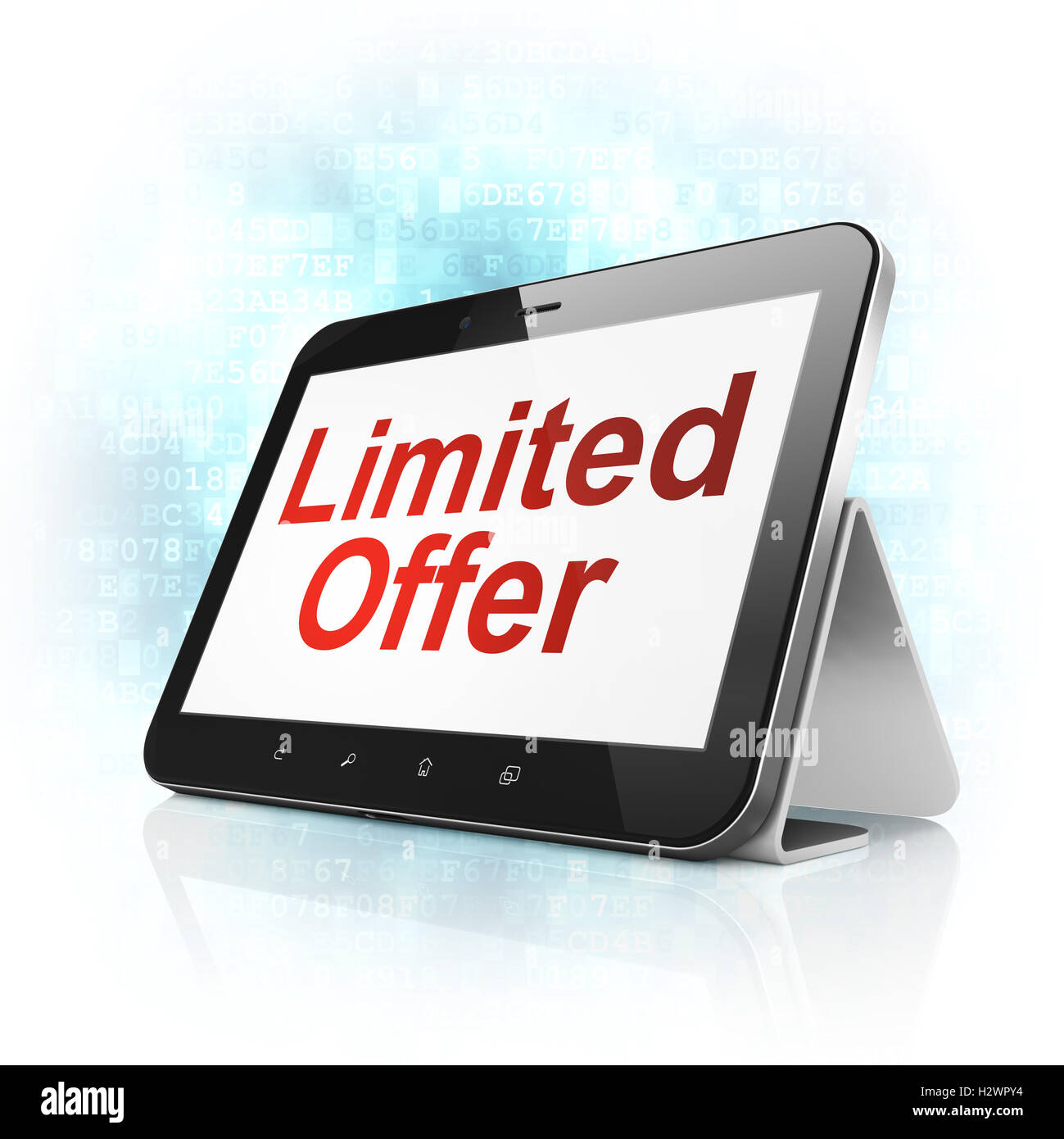 Concept d'entreprise : une offre limitée sur tablet PC ordinateur Banque D'Images