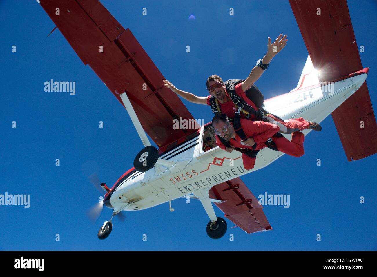 Saut en Tandem d'un Kodiak Quest Banque D'Images