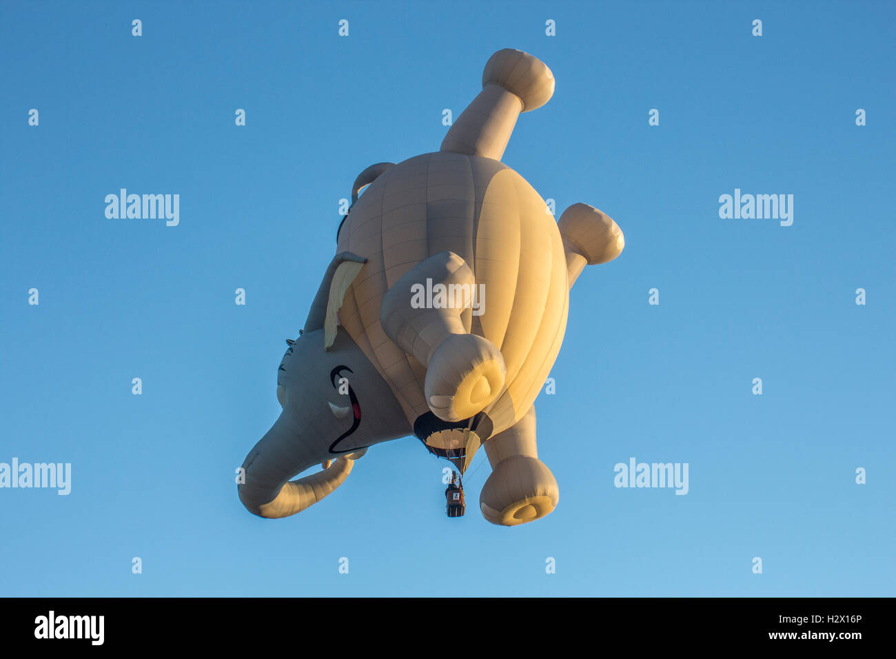 Forme spéciale hot air balloon aloft Banque D'Images