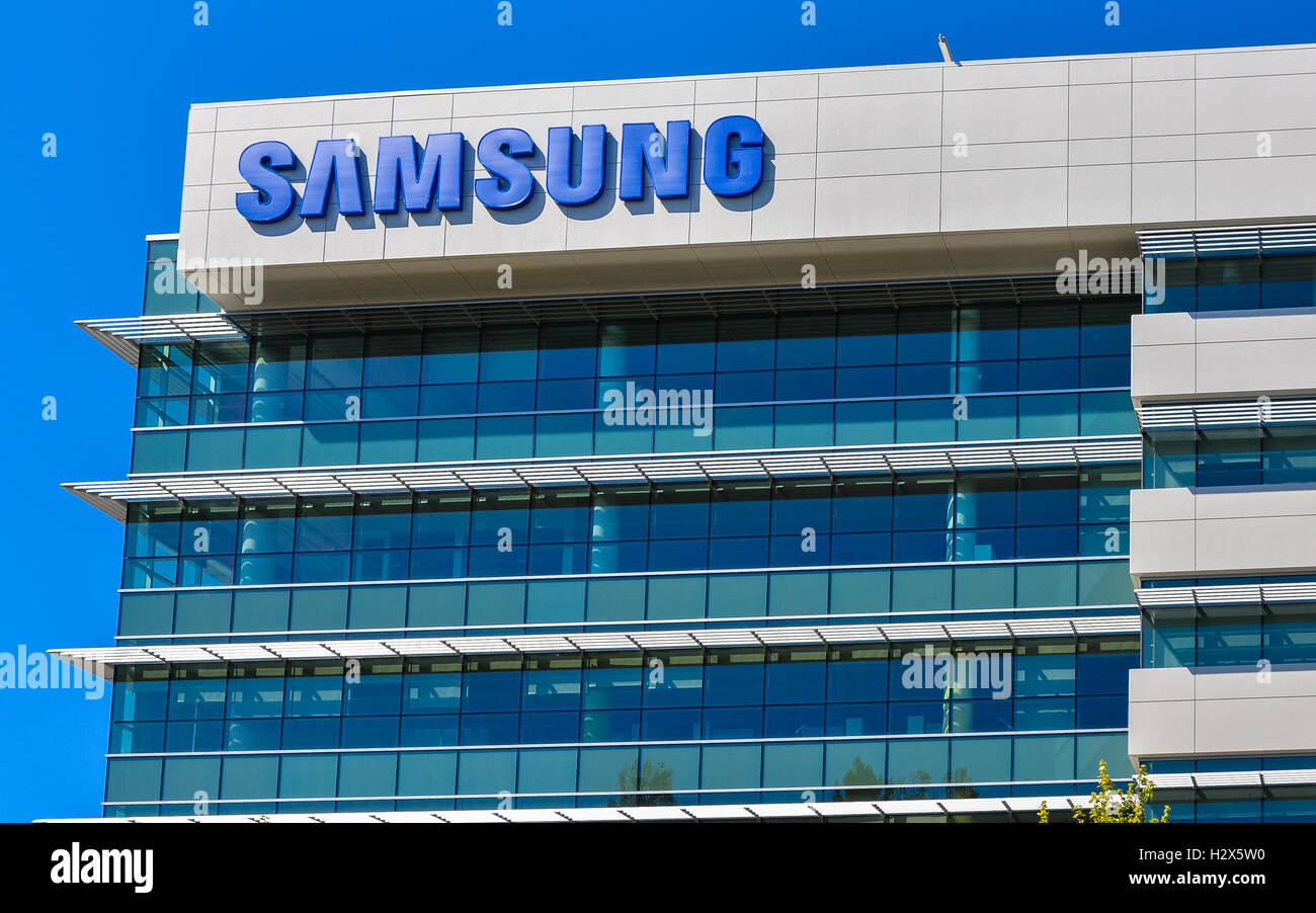 Mountain View, CA, USA - Juil 24, 2016. Recherche Samsung Nord. Recherches SRA et constitue de nouvelles technologies de base. Banque D'Images