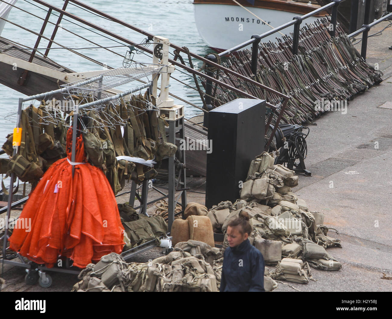 Christopher Nolan continue de filmer le film "unkirk» à Weymouth Harbour comprend : Atmosphère Où : Weymouth, Royaume-Uni 28 Juillet 2016 Quand : Banque D'Images