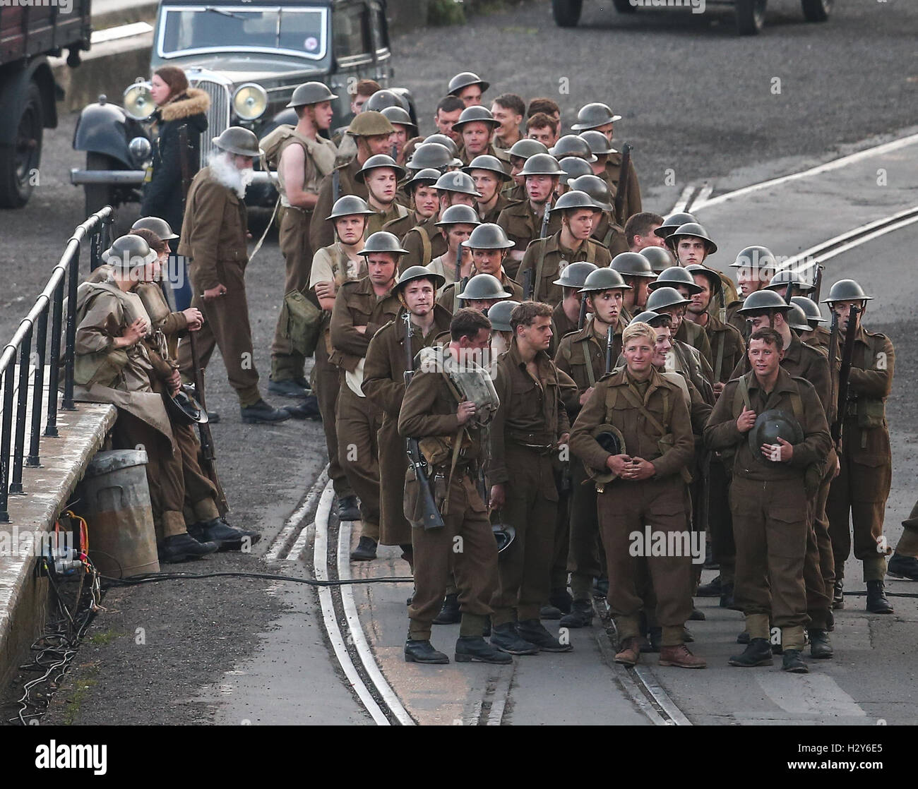 Christopher Nolan continue de filmer le film "unkirk' dans le port de Weymouth. Doté d''atmosphère : où : Weymouth, Royaume-Uni 28 Juillet 2016 Quand : Banque D'Images