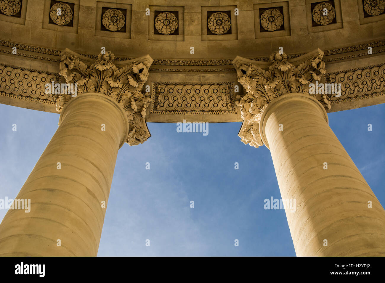 Néo-classicisme Panthéon Paris colonnes corinthiennes Banque D'Images