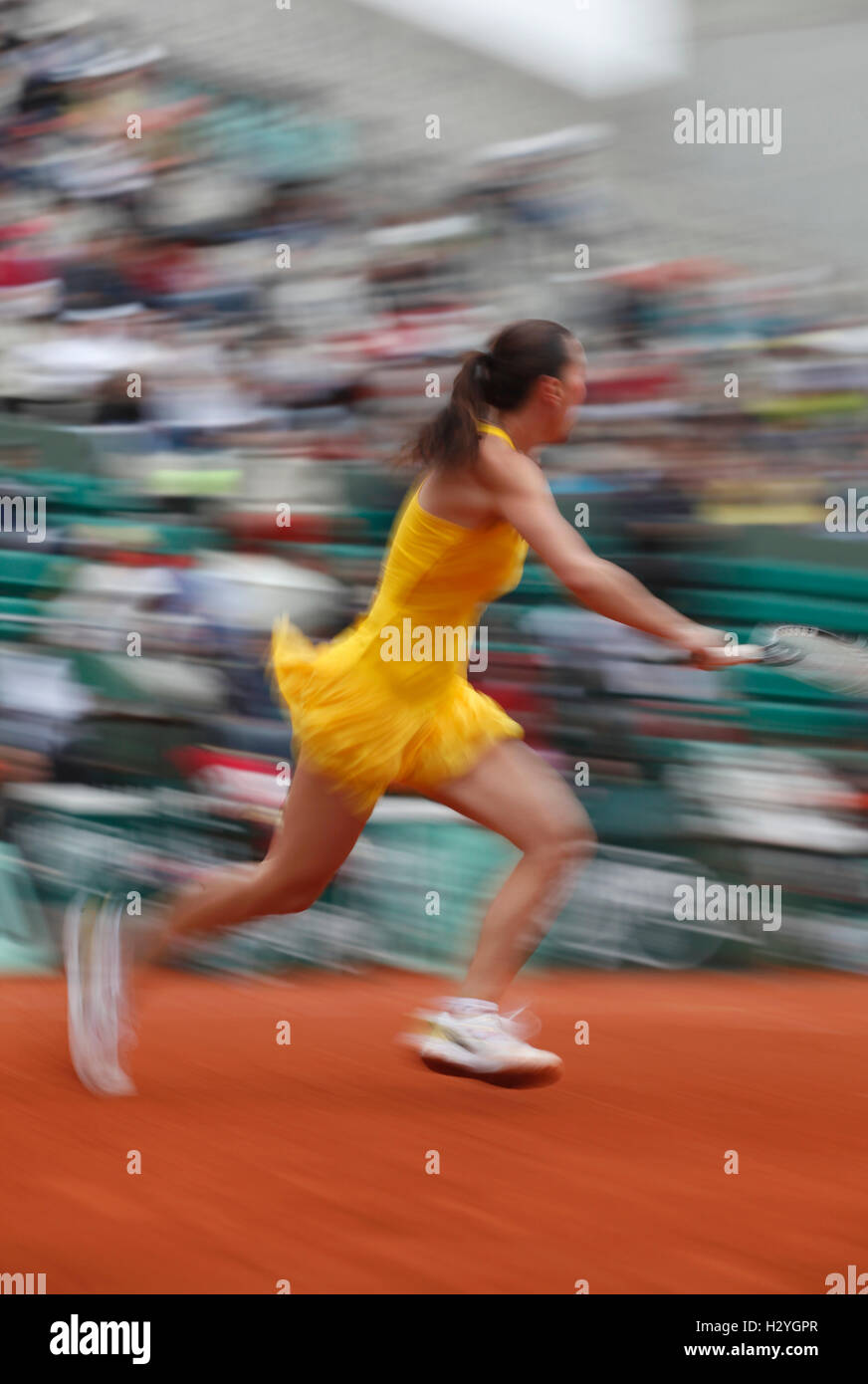 Jelena Jankovic, la Serbie, l'Open de France 2010 de l'ITF, tournoi du Grand Chelem, Roland Garros, Paris, France, Europe Banque D'Images
