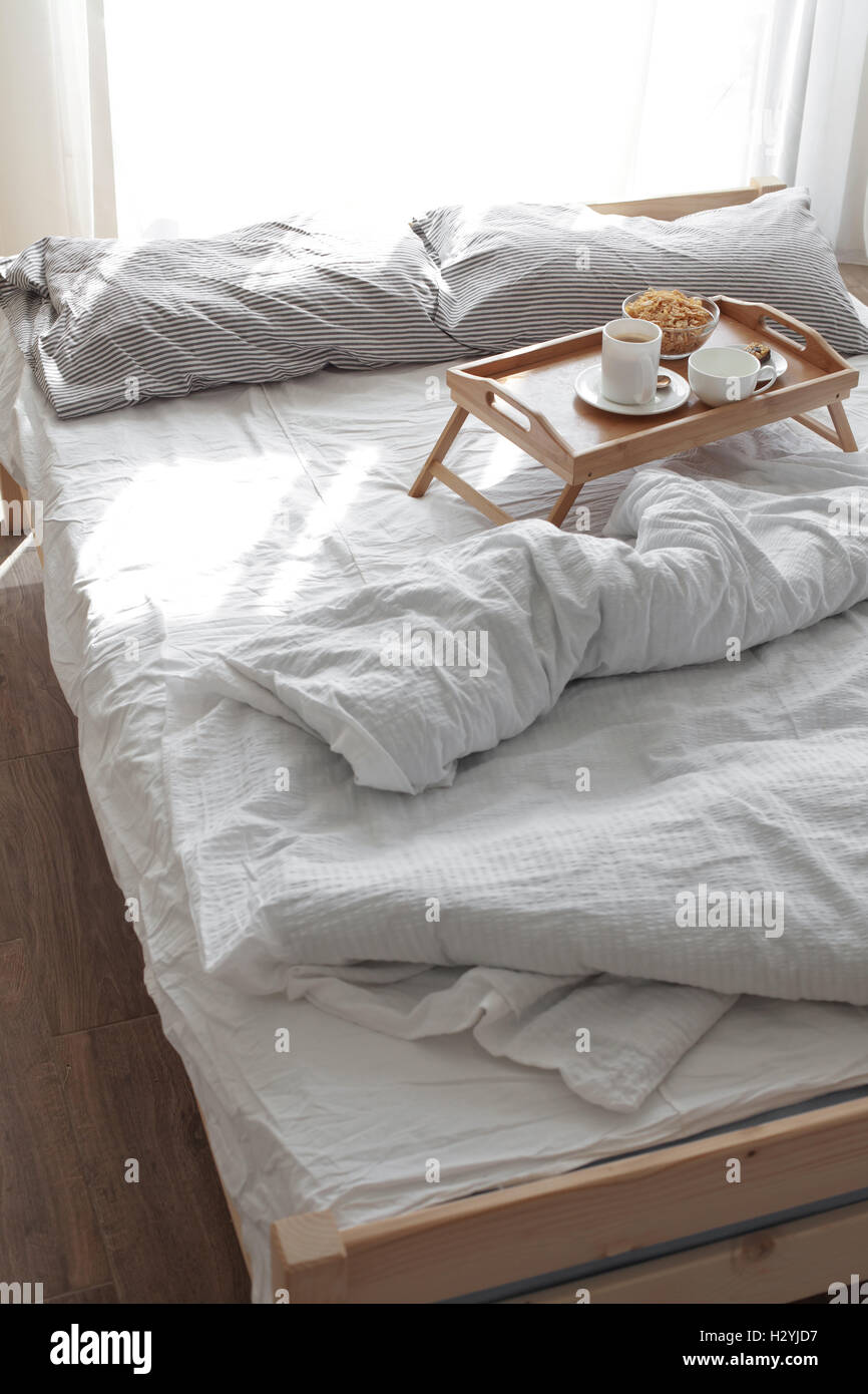 Le petit-déjeuner en chambre Banque D'Images