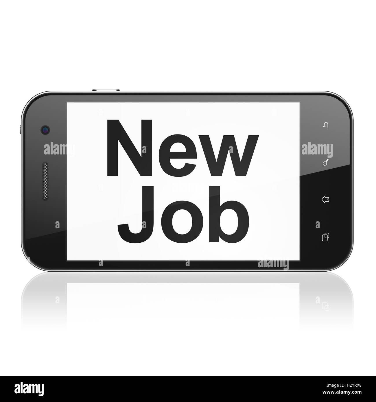 Finances concept : nouvel emploi sur smartphone Banque D'Images