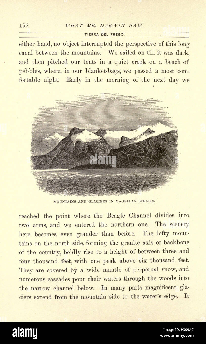 Ce que M. Darwin a vu dans son voyage autour du monde à bord du navire Beagle. (Page 152) BHL215 Banque D'Images