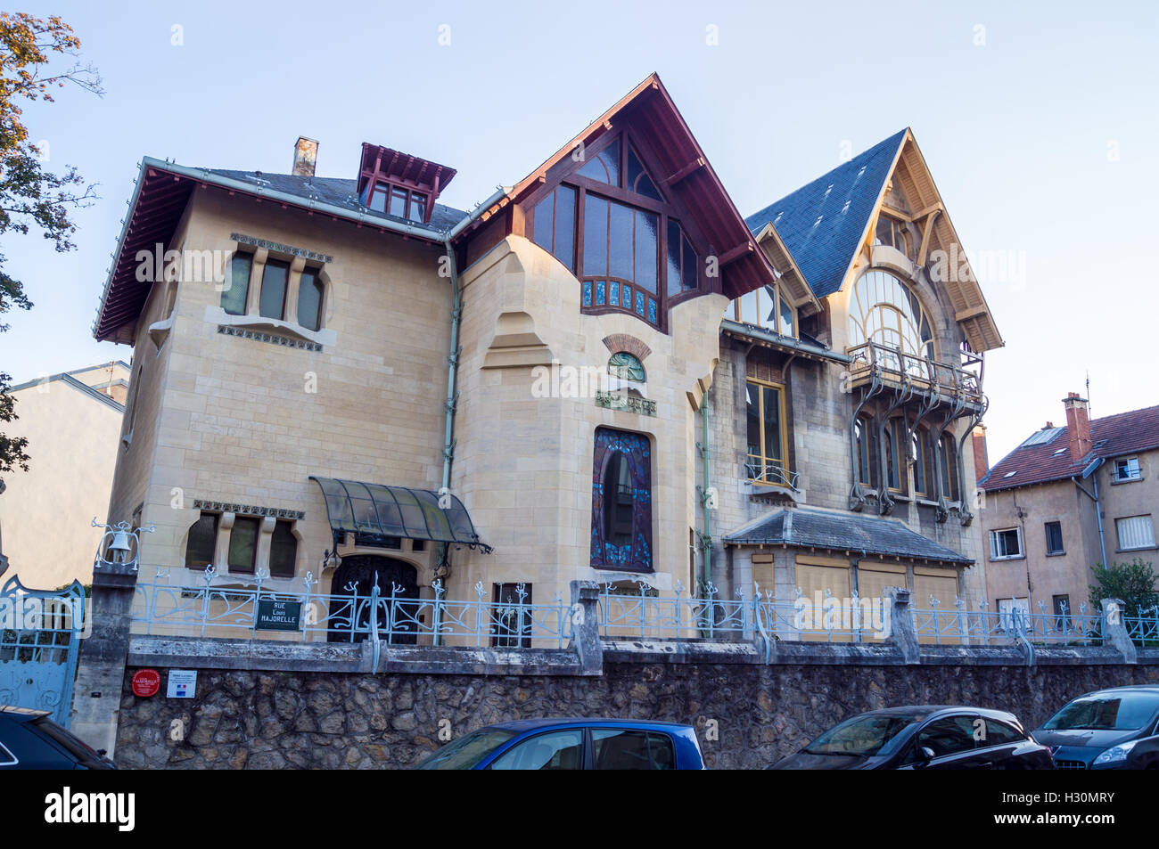 Villa Majorelle, maison de style Art Nouveau, 1901-1902 par Henri Sauvage, Rue Louis Majorelle, Nancy, Meurthe-et- Moselle, (Grand Est), France Banque D'Images