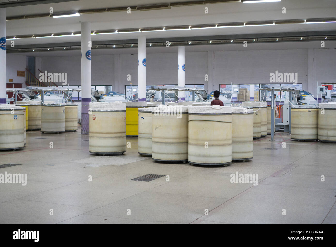 Les machines de filature de coton au Pakistan Multan Banque D'Images