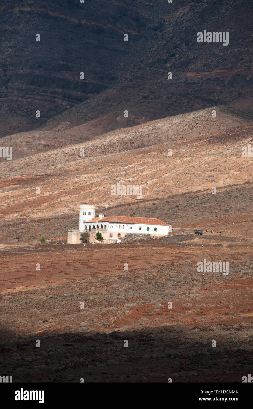 , Cofete Fuerteventura : vue de la Villa de l'hiver, réalisée par l'ingénieur allemand Gustav Hiver, célèbre pour les théories du complot impliquant des Nazis Banque D'Images
