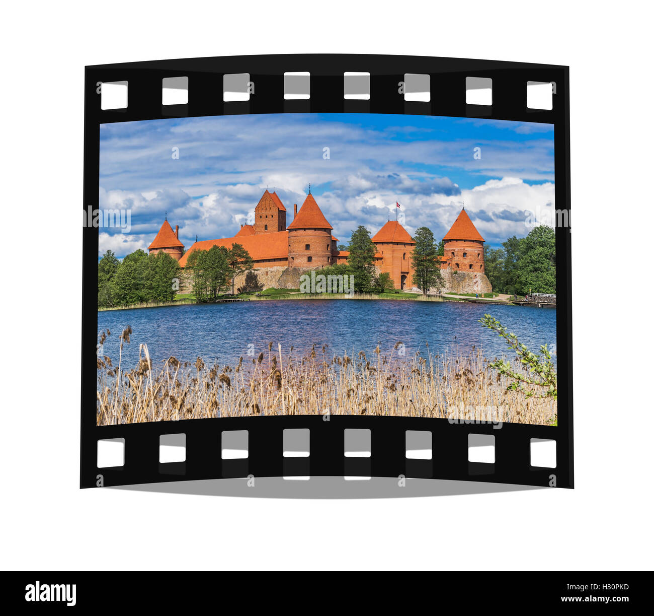 Die Wasserburg Trakai wurde im 14. Jahrhundert errichtet und befindet sich in der NÃ¤il von Vilnius, Lituanie, Baltikum, Europa Banque D'Images