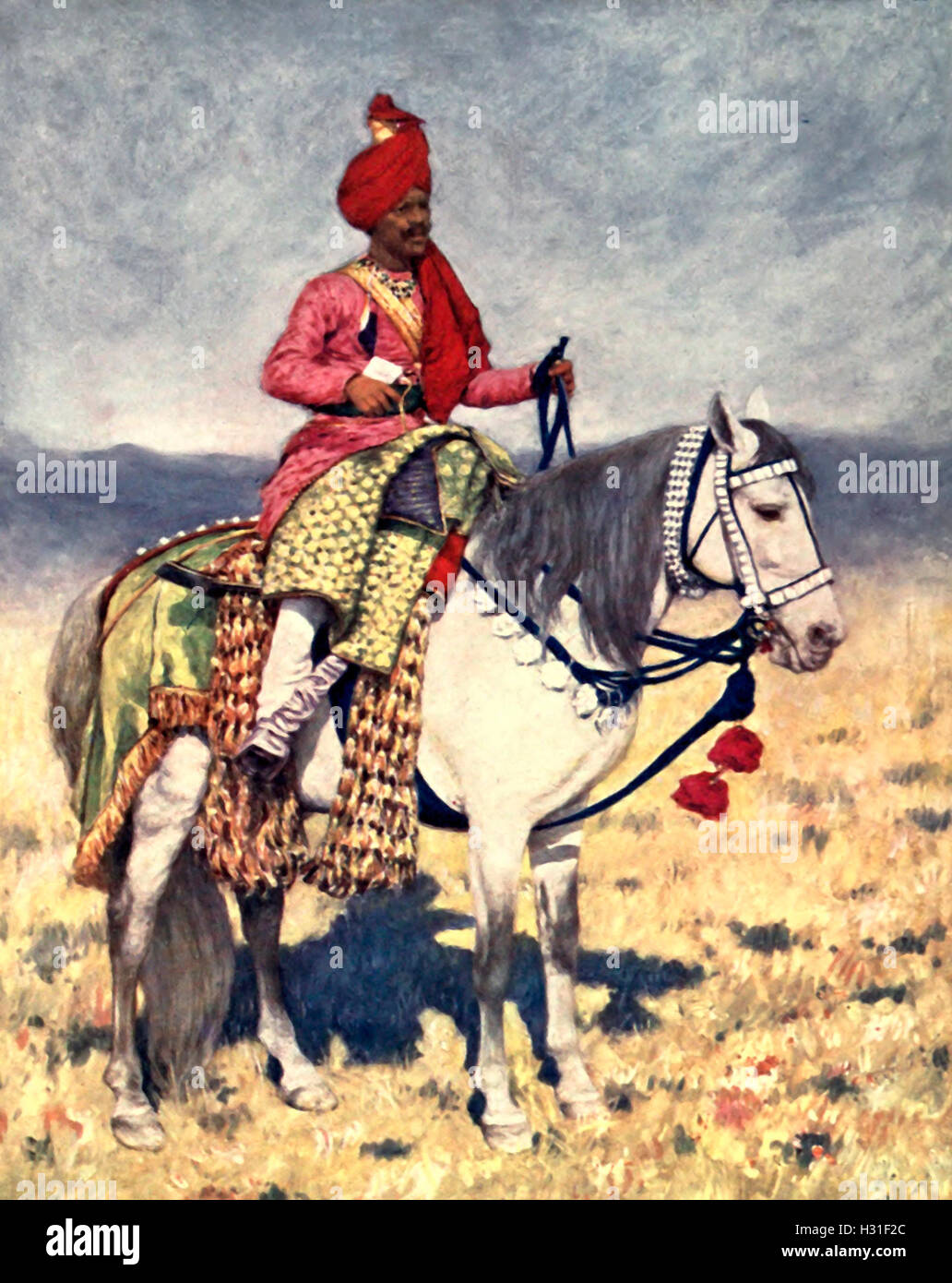 Un célèbre Dancing Horse - Camp du chef de Bombay. L'Inde, vers 1903 Banque D'Images