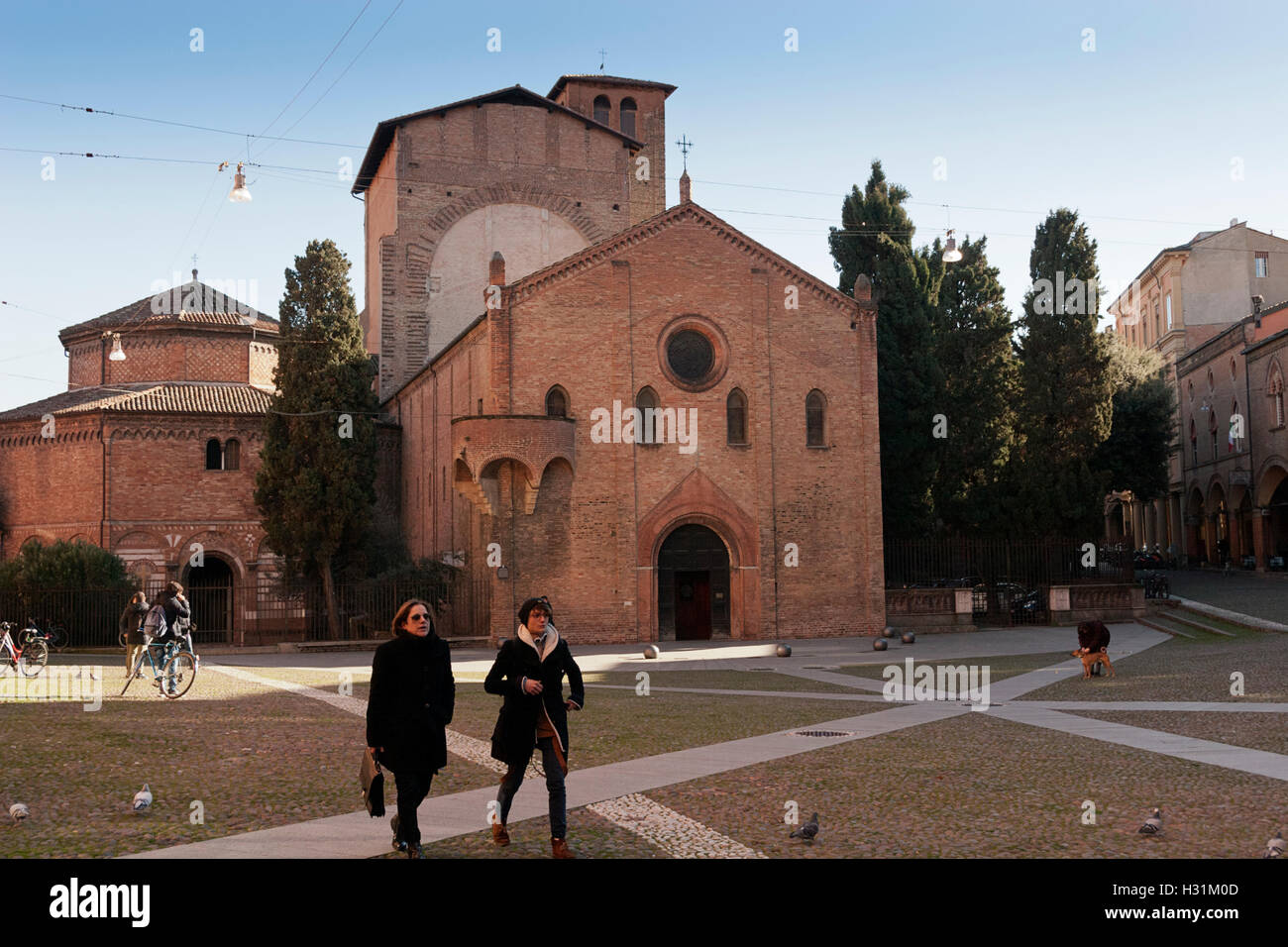 San Stefano square et église San Stefano Banque D'Images