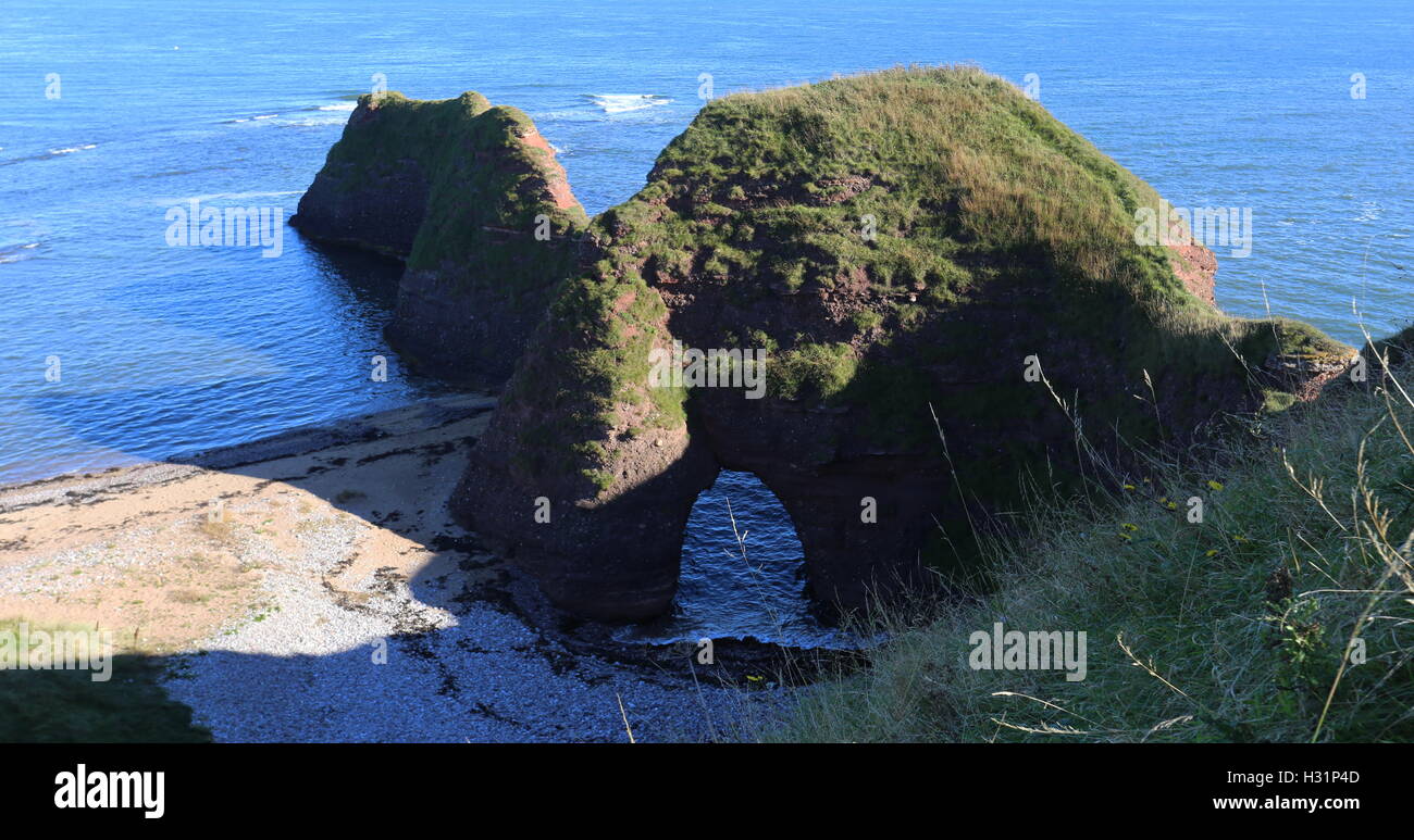 Porte du château de Carlingheugh Bay Angus Scotland Octobre 2016 Banque D'Images