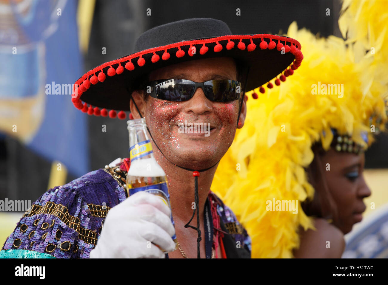 La célébration du carnaval dans Roseau sur l'île de la Dominique, des Caraïbes. Photo Copyright © Brandon Cole. Tous droits réservés worldwi Banque D'Images