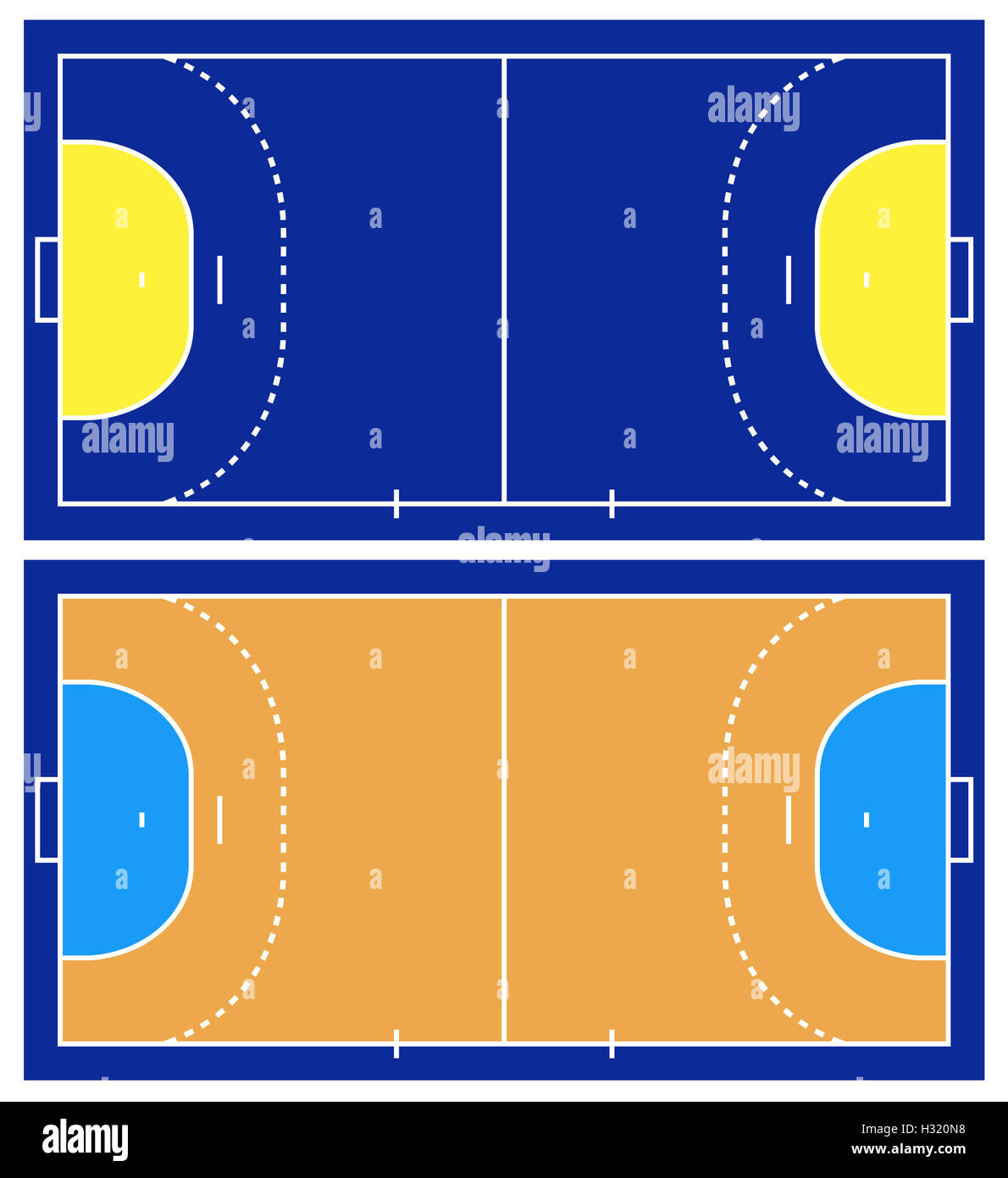 Cour de handball Banque D'Images