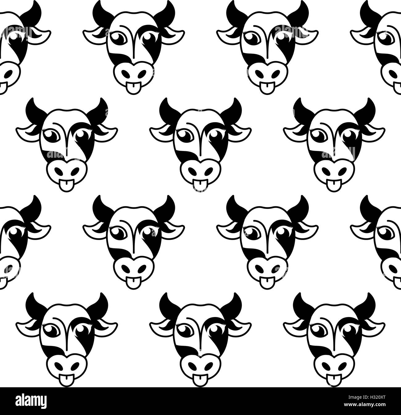 Résumé isolés Vache noir et blanc logo museau. Animal à sabots arrière-plan. La texture du lait. Produits laitiers naturels icône. Vector illustration du museau. La viande de boucherie signe. Emblème de la ferme. Illustration de Vecteur