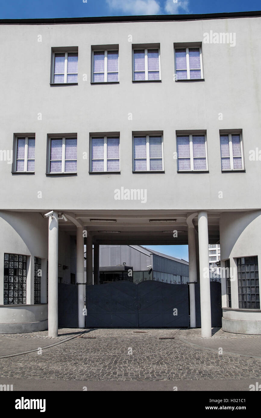 Ancienne usine d'Oskar Schindler à Cracovie, Pologne. Banque D'Images