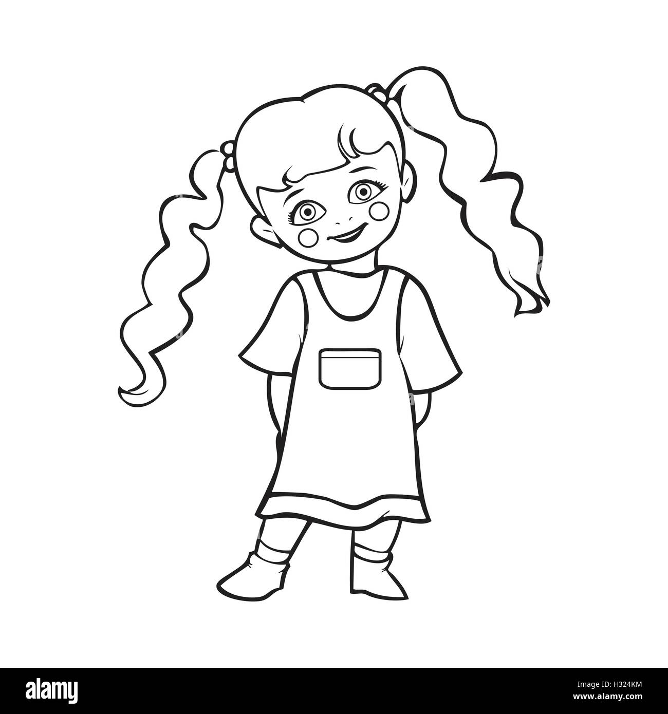Cute Baby Girl Smiling Mignon Bebe Fille En Robe A Pois T Shirt Graphique Illustration Vecteur De Fille De Bebe De La Conception Des Enfants Image Vectorielle Stock Alamy