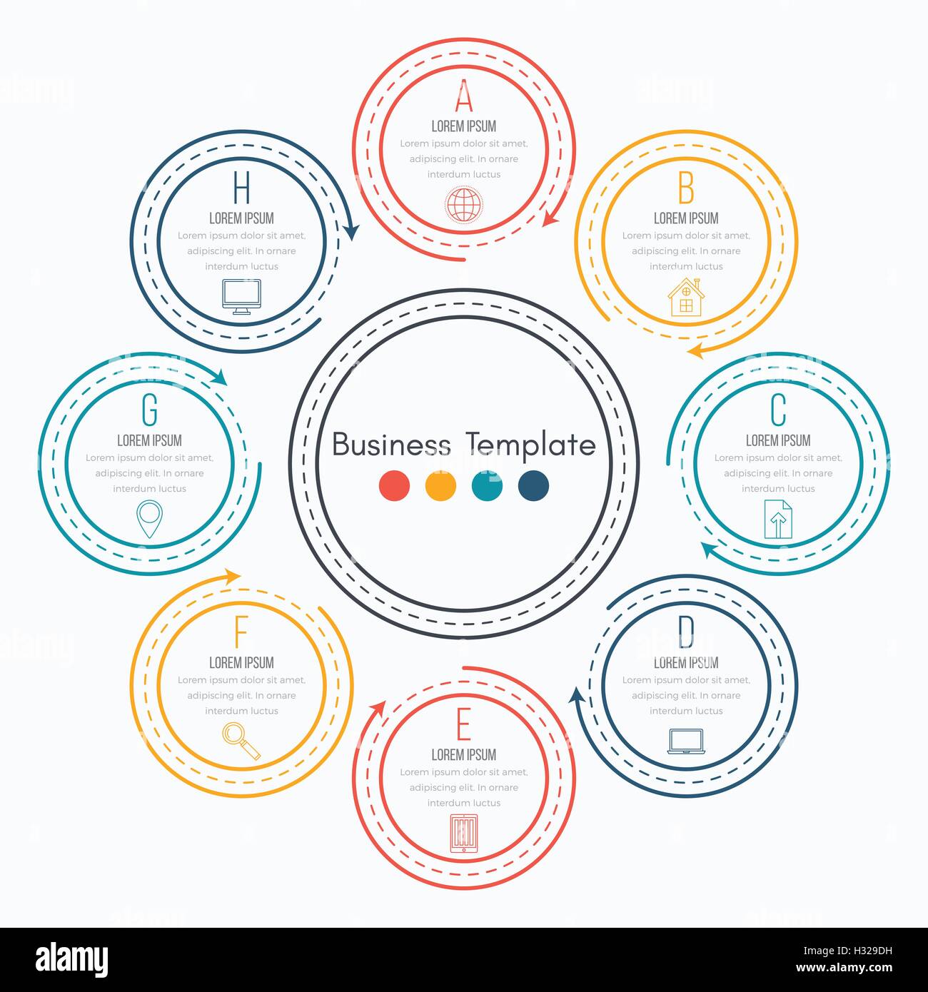 Fine ligne élément infographique Illustration de Vecteur