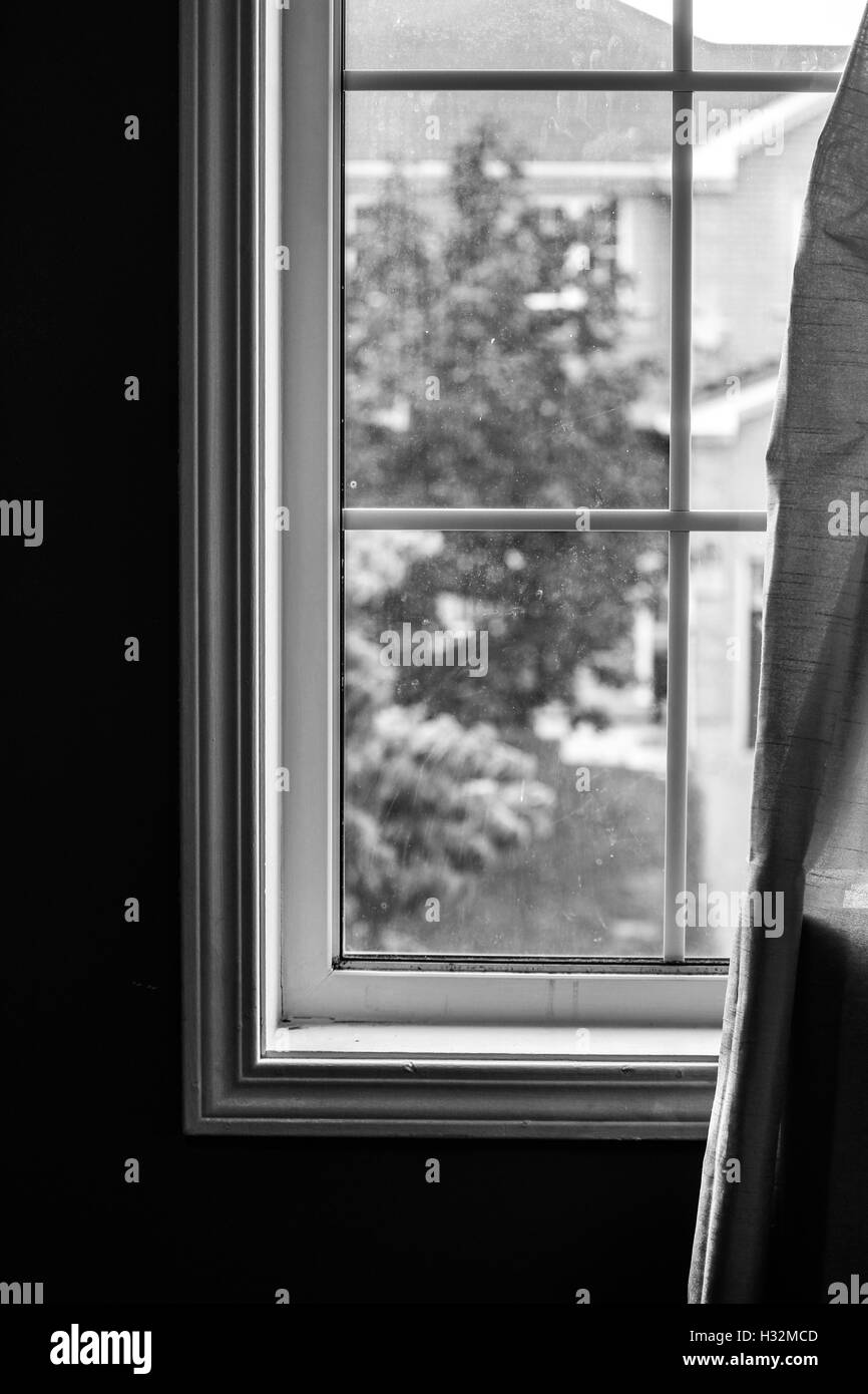 Fenêtre noir et blanc Canada Banque D'Images