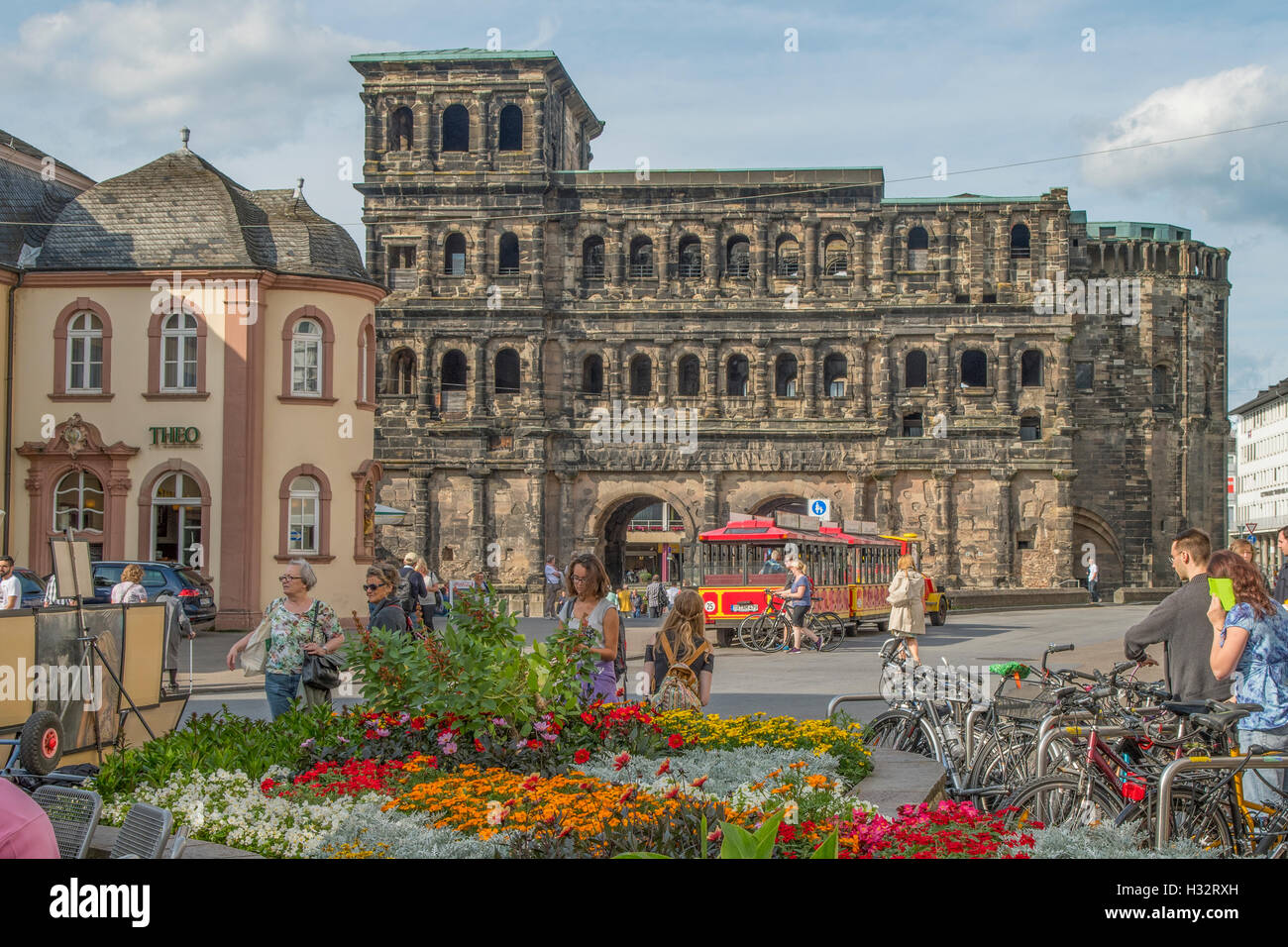 Porta Nigra de Trèves, Rhénanie-Palatinat, Allemagne Banque D'Images