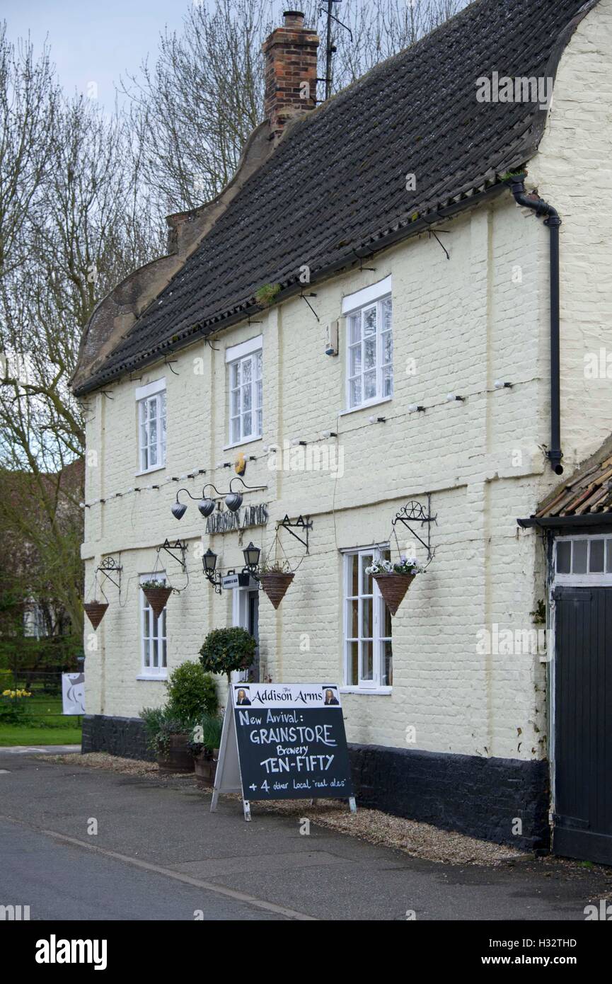 Addison les bras un public house dans Glatton, España Banque D'Images