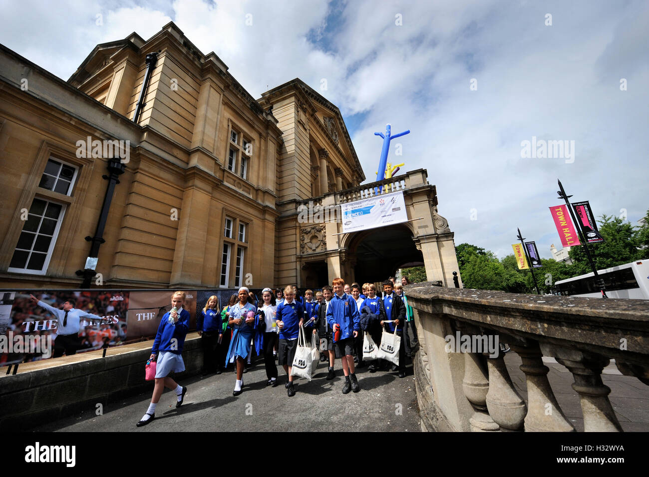 Les écoliers à la fois Science Festival de Cheltenham, UK Banque D'Images