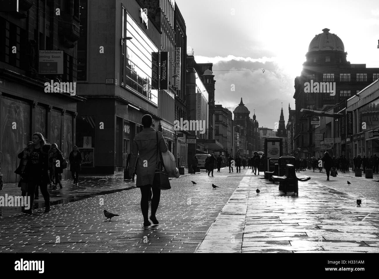 L'heure de pointe Glasgow Banque D'Images