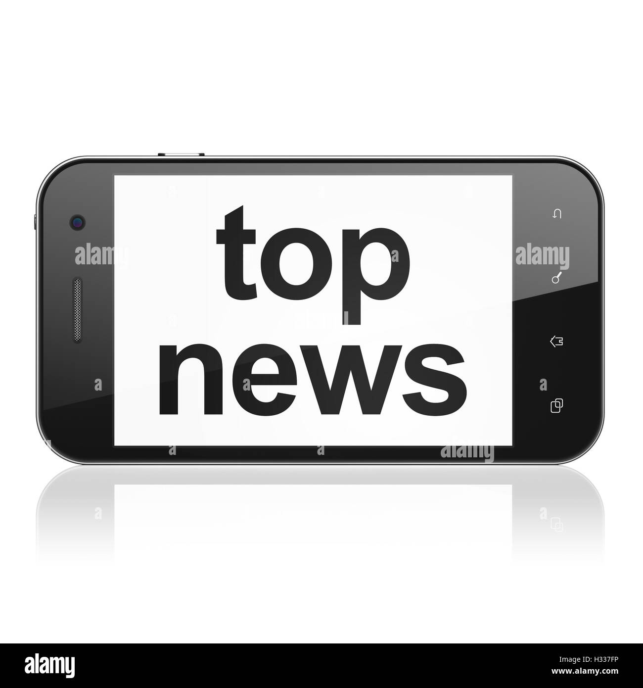 News concept : Top News sur smartphone Banque D'Images