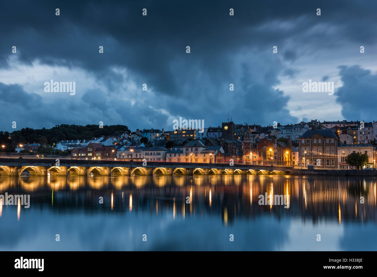 Long Pont de Bideford Banque D'Images