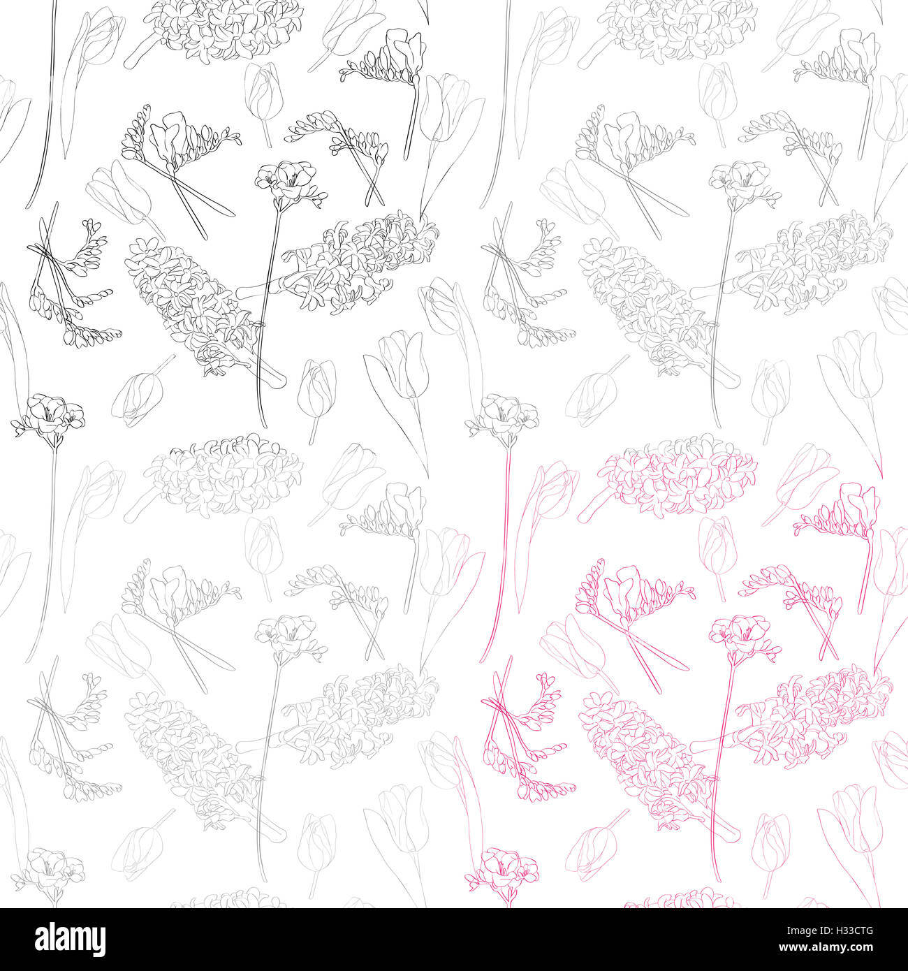 Printemps motif linéaire Banque D'Images