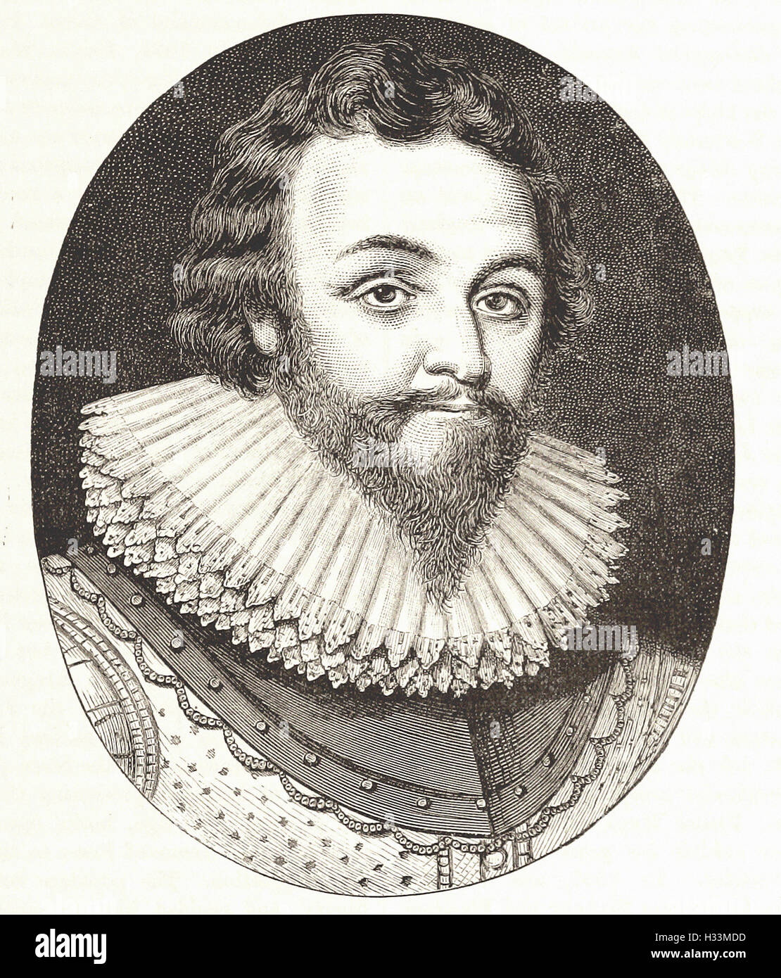 SIR FRANCIS DRAKE - de 'Cassell's Illustrated Histoire universelle" - 1882 Banque D'Images