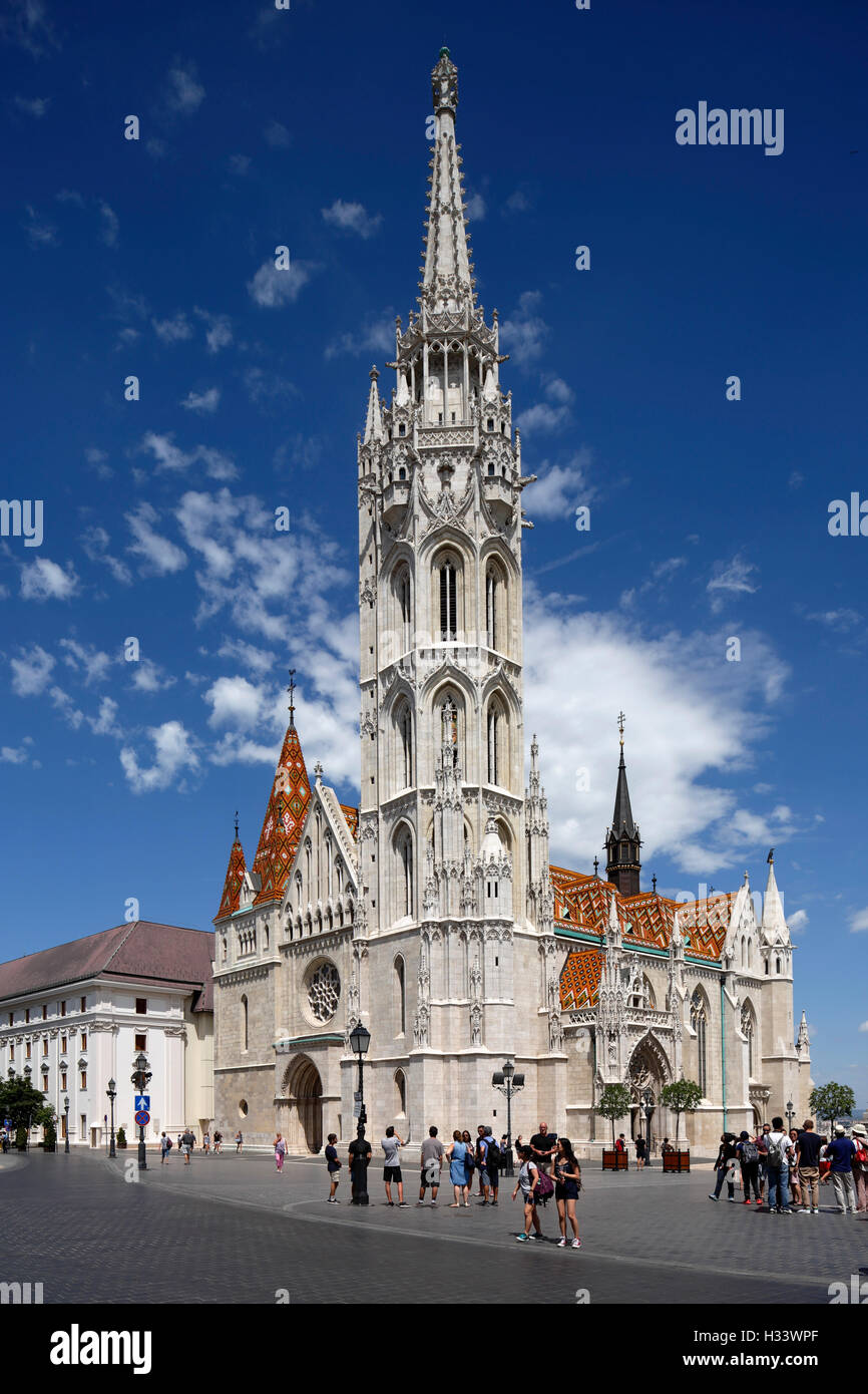 Matthiaskirche archkogl 31 mit auf dem Burghuegel Buda à Budapest, von Mittelungarn, Ungarn Banque D'Images