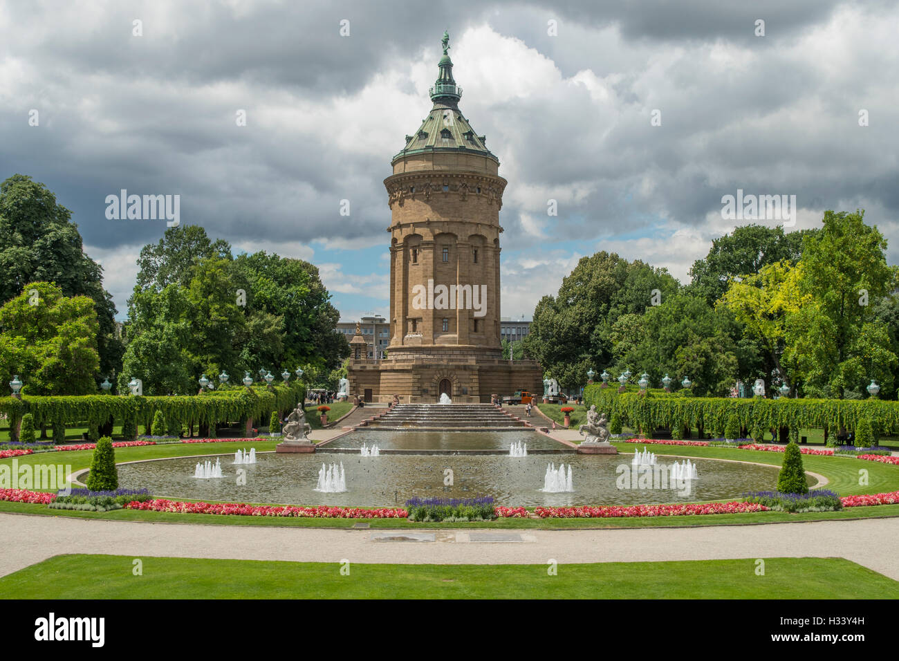 Wasserturm, Mannheim, Baden-Wurttemberg, Germany Banque D'Images