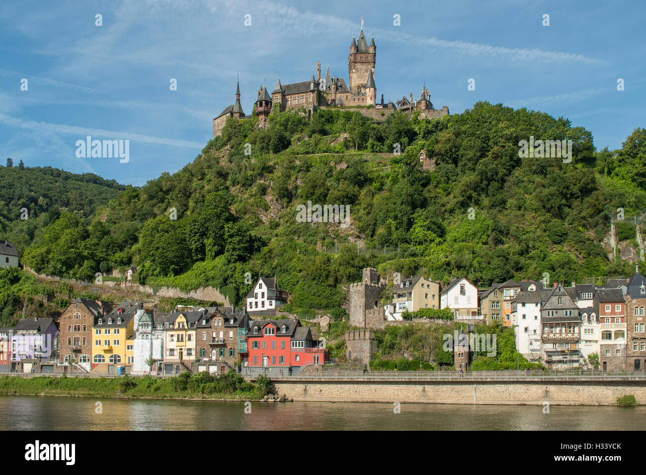 Château de Reichsburg Cochem,, Rheinland-pfalz, Allemagne Banque D'Images