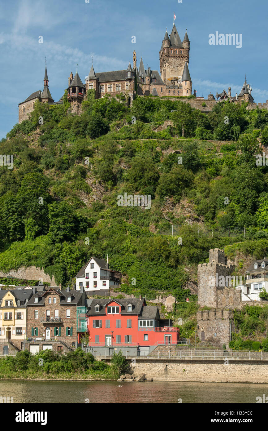 Château de Reichsburg Cochem,, Rheinland-pfalz, Allemagne Banque D'Images