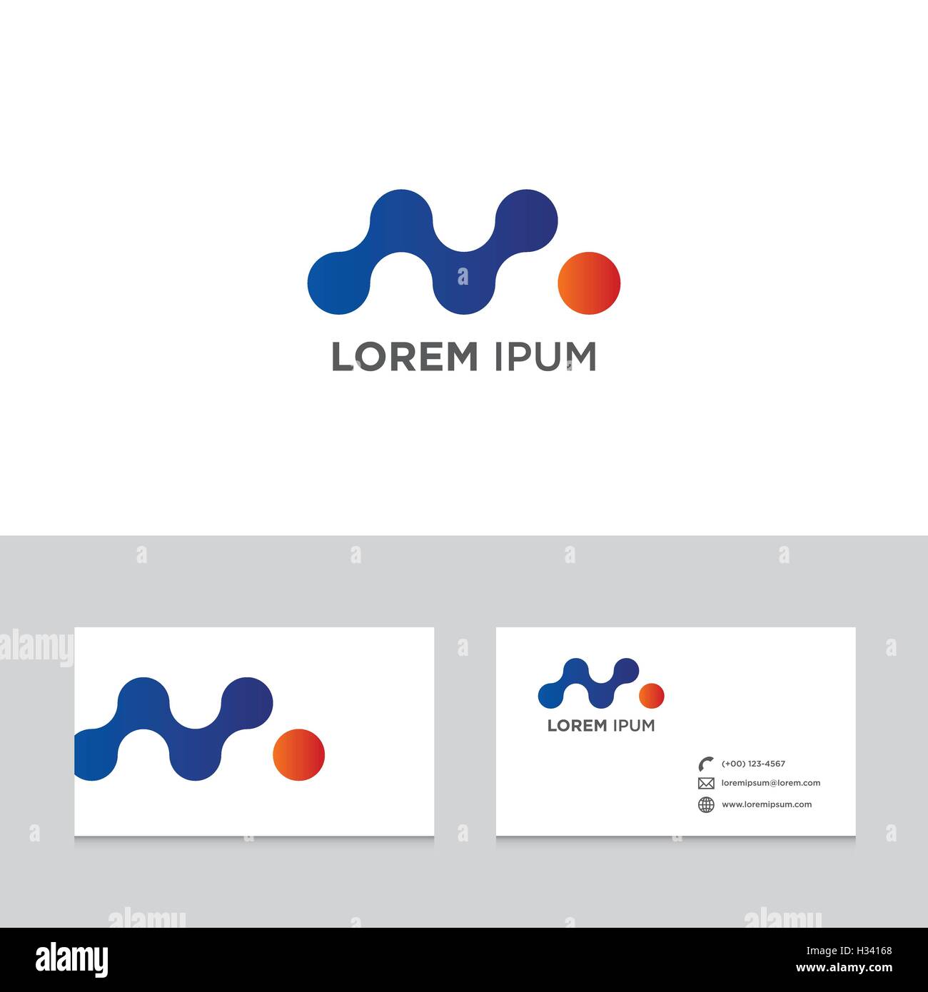 Marque icône Logo Carte d'affaires, modèle d'élément de conception abstraite, vector illustration Illustration de Vecteur